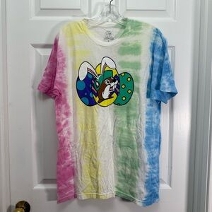 Colorful Tie-Dye Buc-ee’s Shirt with Bunny Design